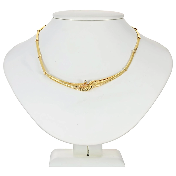 Collier, 14K, Gelbgold, Brillant