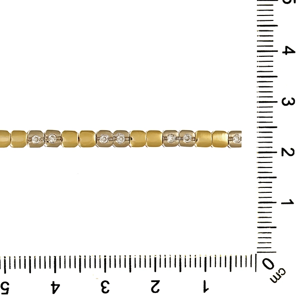 Armband, 14K, Gelb-/Weißgold, Brillanten 0,39 ct