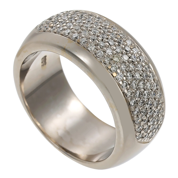 Brillantring, 14K, Weißgold