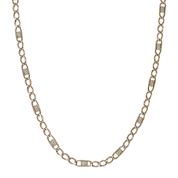 Collierkette, Fantasie-, 14K, Weißgold