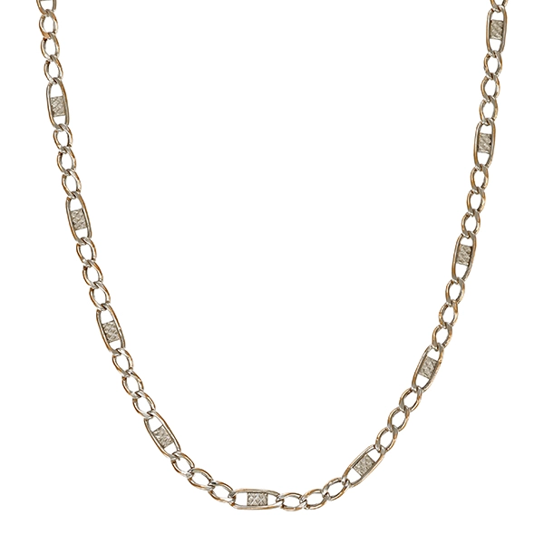 Collierkette, Fantasie-, 14K, Weißgold