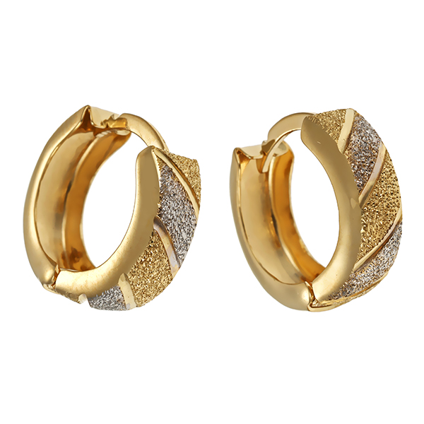 Creolen, 14K, Gelb-/Weißgold