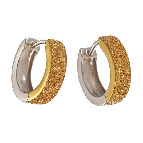 Creolen, 8K, Gelb-/Weißgold