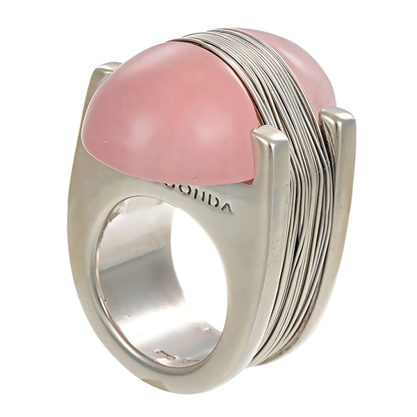 Ring, Silber 925, Rosenquarz