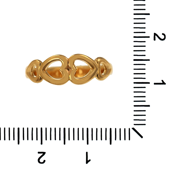 Ring, 18K, Gelbgold, Herzen