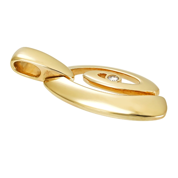 Anhänger, 14K, Gelbgold, Brillant