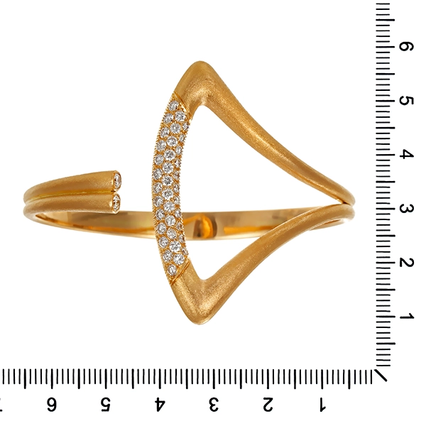 Armreif, 18K, Gelbgold, Brillanten,