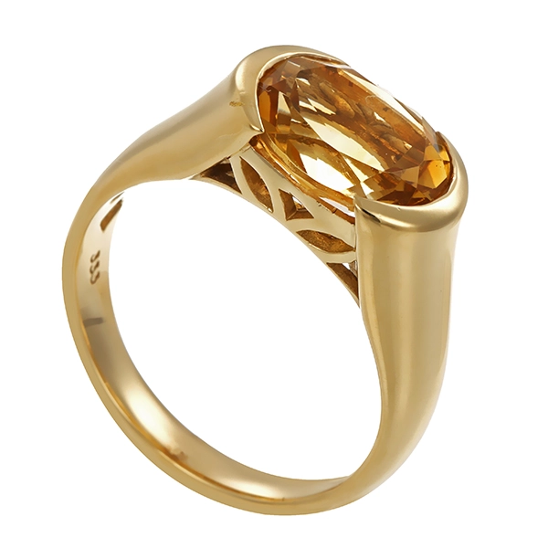Ring, 8K, Gelbgold, Citrin