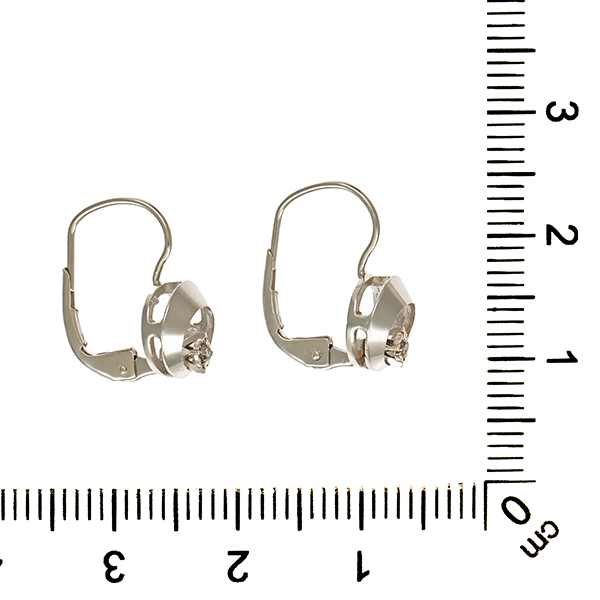 Ohrhänger, 14K, Weißgold, Diamanten