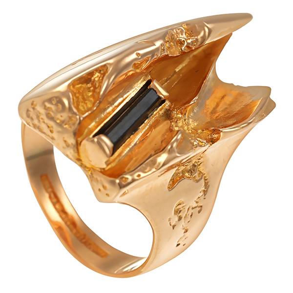 Ring, 14K, Gelbgold, Quarz