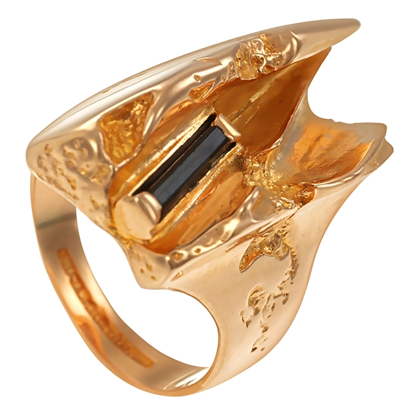 Ring, 14K, Gelbgold, Quarz