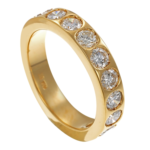 Ring, 18K, Gelbgold, Brillanten, 1,50ct