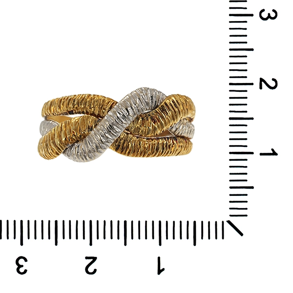 Ring, 14K, Gelb-/Weißgold
