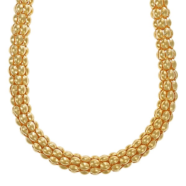 Collier, 8K, Gelbgold, Himbeer-
