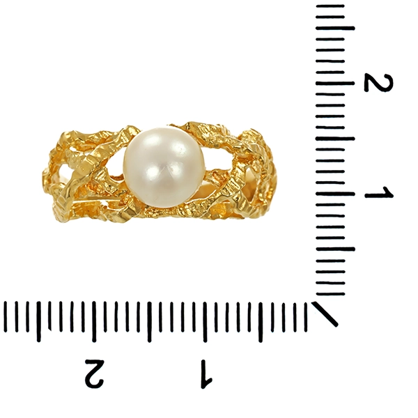 Ring, 14K, Perle