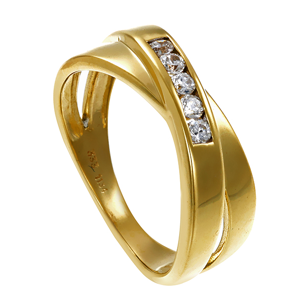Ring, 8K, Gelbgold, Zirkonia, U54