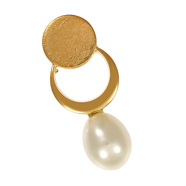 Anhänger, 14K, Gelbgold, Perle