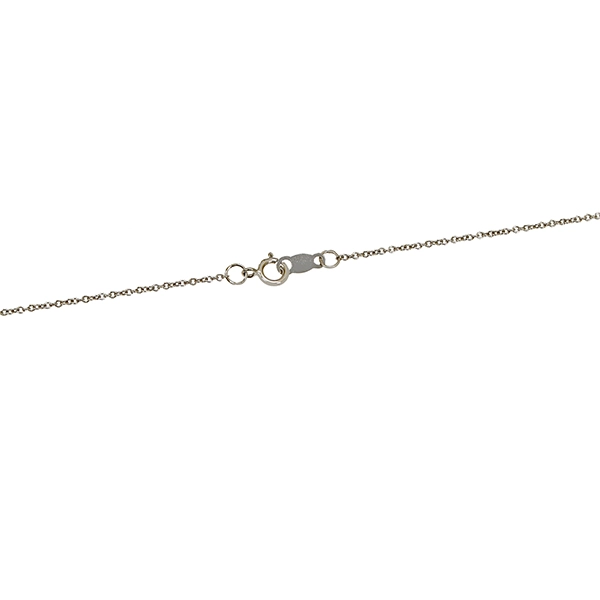 Collier, 14K, Weißgold, Saphir, Brillanten