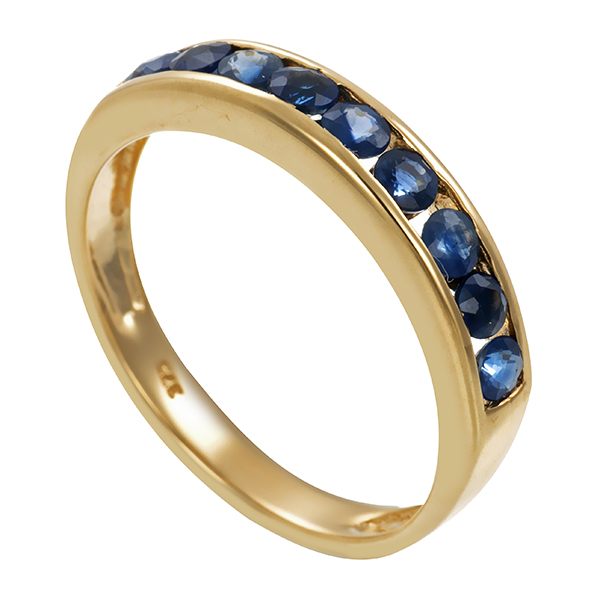 Ring, 9K, Gelbgold, Saphire