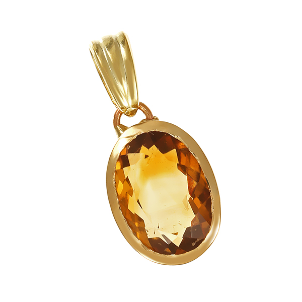 Anhänger, 14K, Gelbgold, Citrin