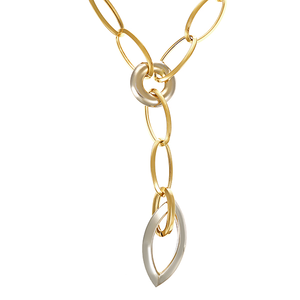 Collier, 14K, Gelb-Weißgold