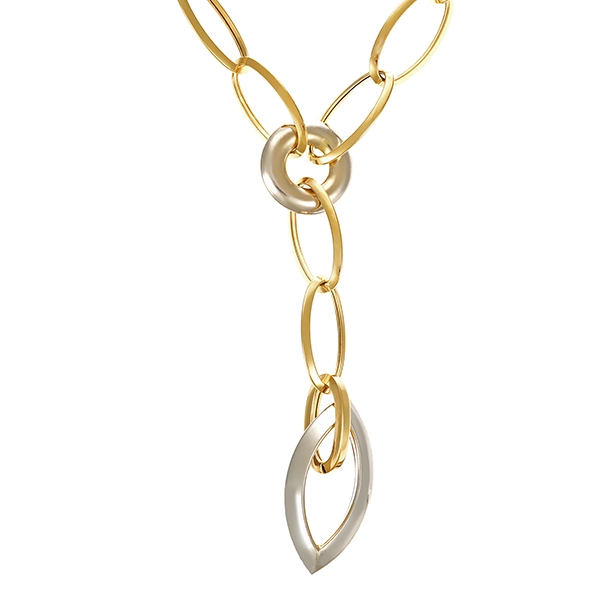 Collier, 14K, Gelb-Weißgold