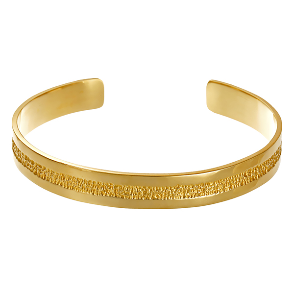 Armreif, 14K, Gelbgold, Handarbeit