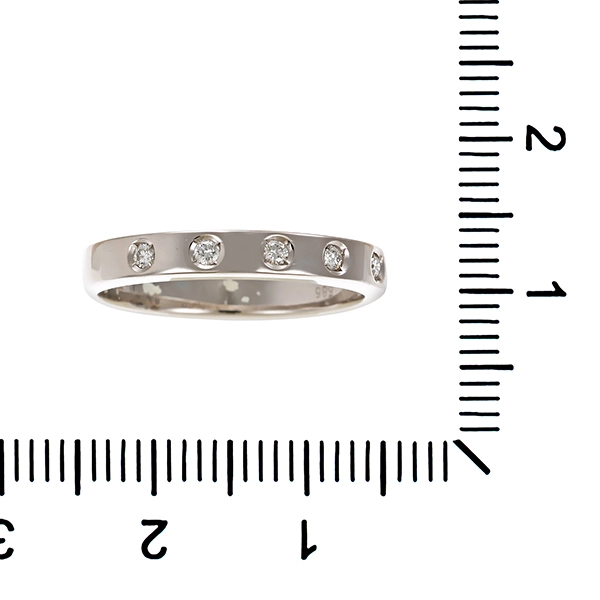 Ring, 14K, Weißgold, Brillanten