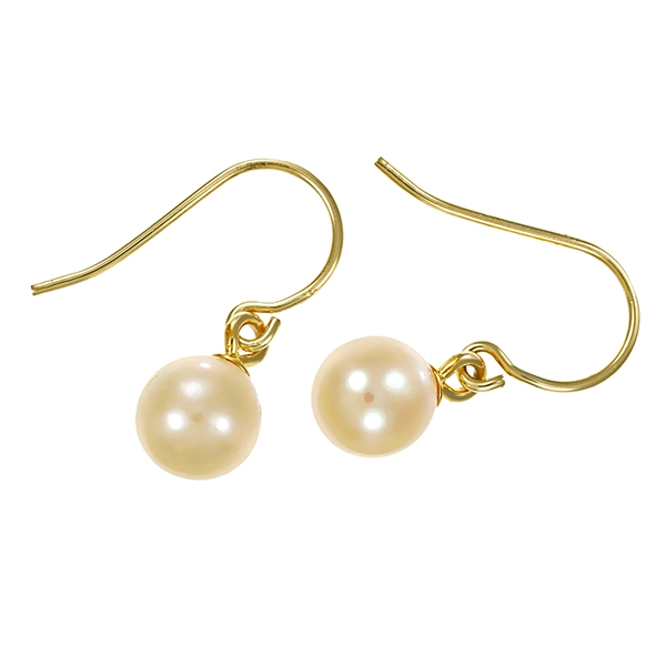 Ohrhänger, 14K, Gelbgold, Perlen
