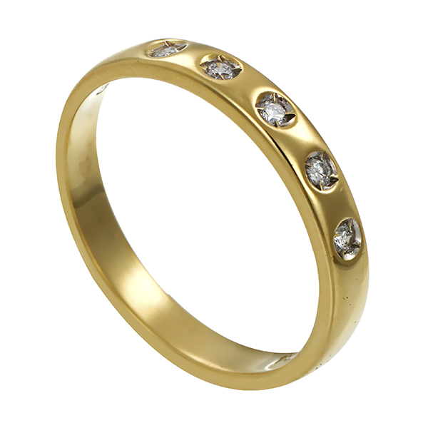 Diamantring, 8K, Gelbgold, Brillanten, Christ