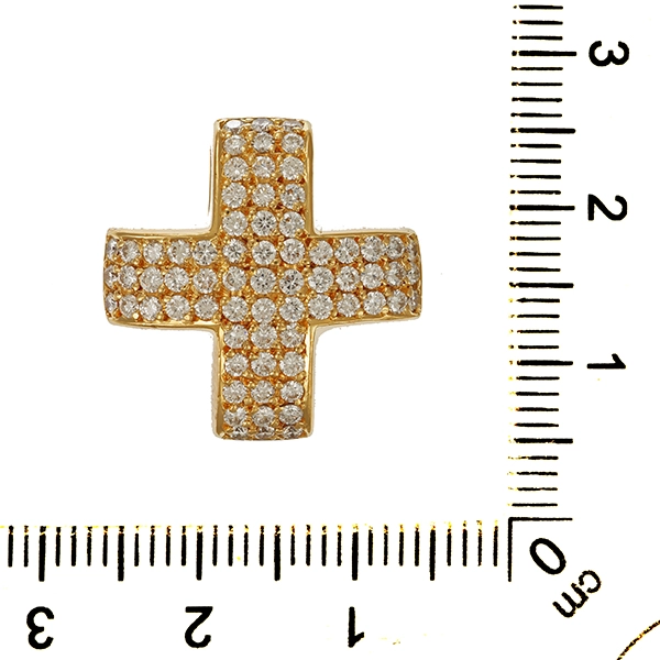 Anhänger, 18K, Gelbgold, Brillanten