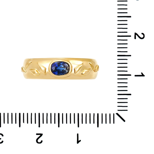Ring, 18K, Gelbgold, Saphir