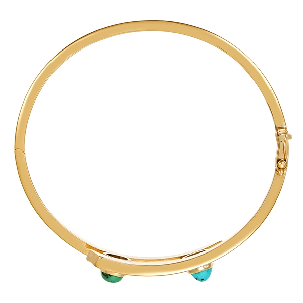 Armreif, 14K, Gelbgold, Türkis