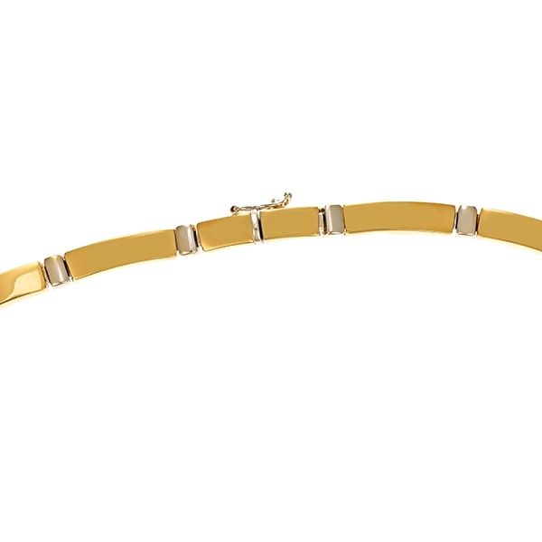 Collier, 14K, Gelb-/Weißgold, Brillanten