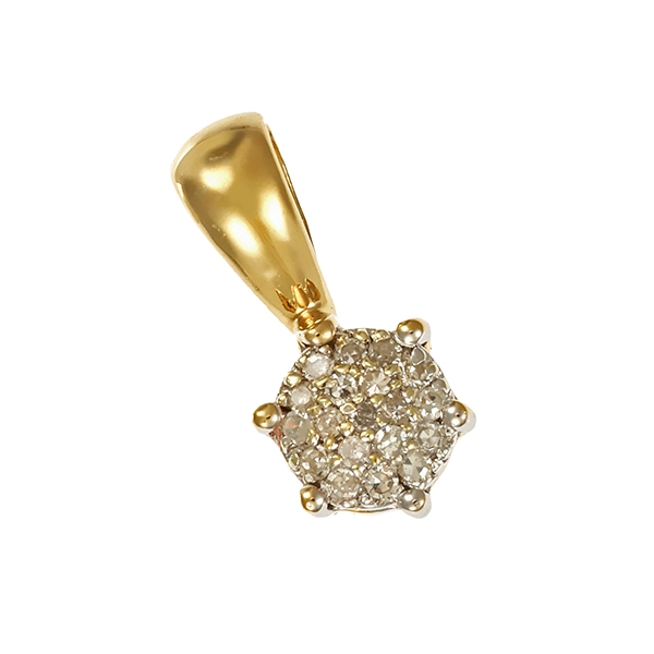 Anhänger, 14K, Gelbgold, Diamanten