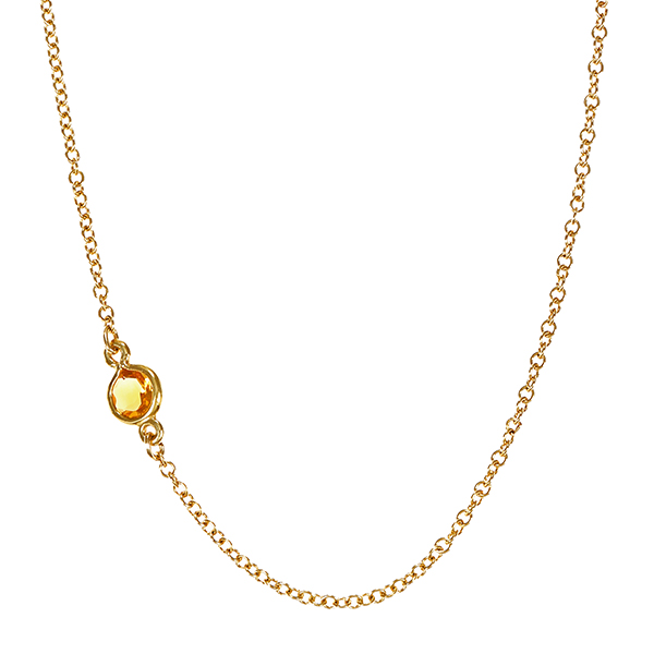Collier, 18K, Gelbgold, Citrine