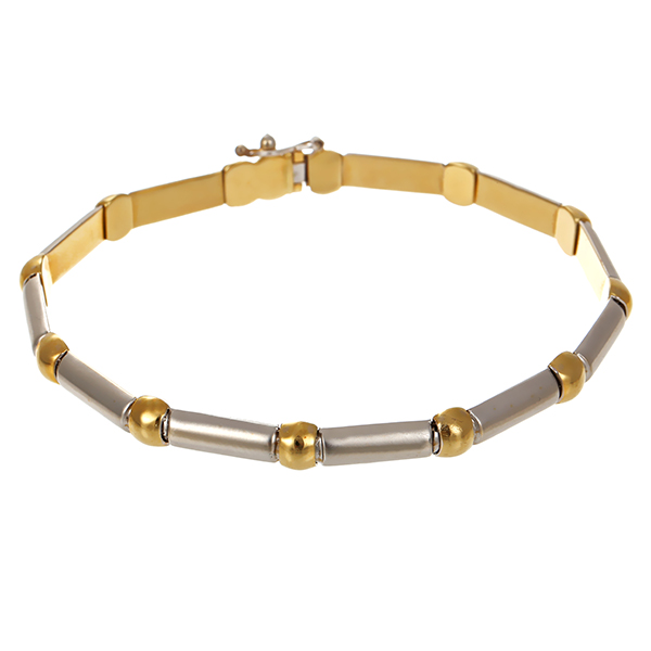Armband, 14K, Weiß-/Gelbgold