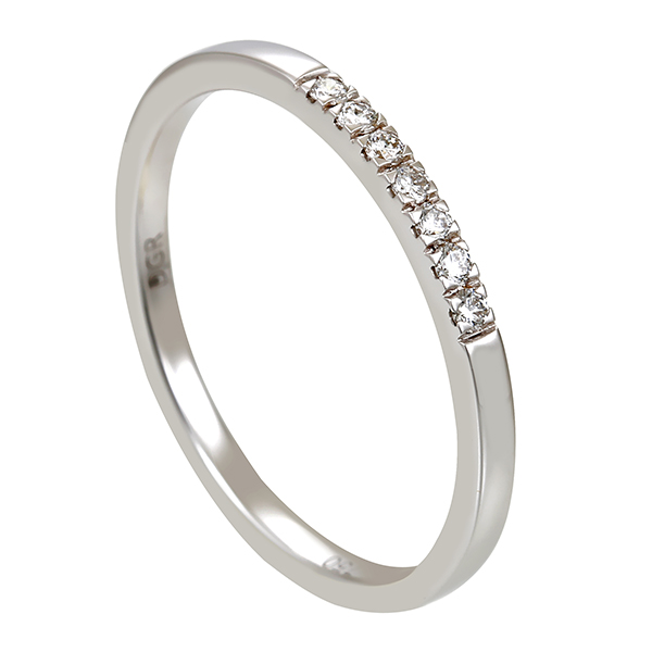 Diamantring, 18K, Weißgold, Brillanten 0,09 ct