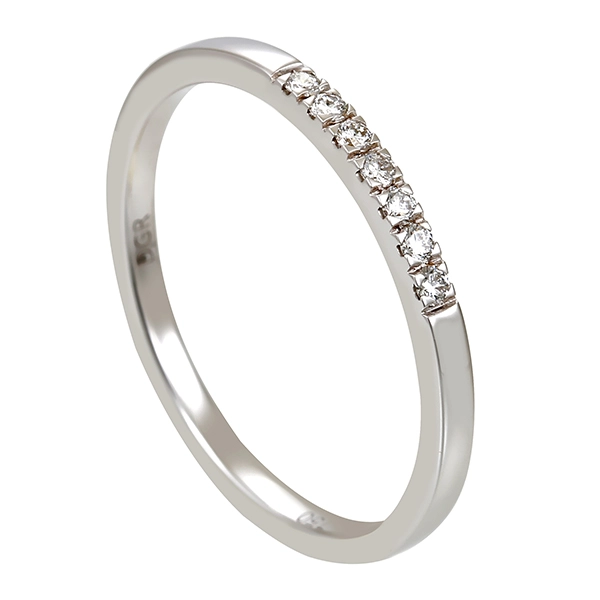Diamantring, 18K, Weißgold, Brillanten 0,09 ct