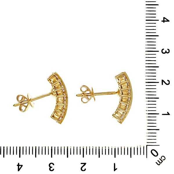 Ohrstecker, 14K, Gelbgold, Zirkonia