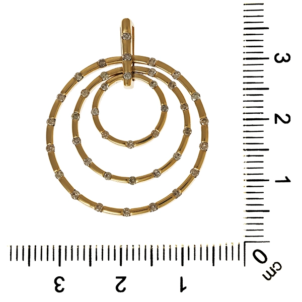 Anhänger, 14K, Gelbgold, Brillanten