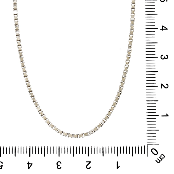 Goldkette Venezianer-, 14K, Weißgold