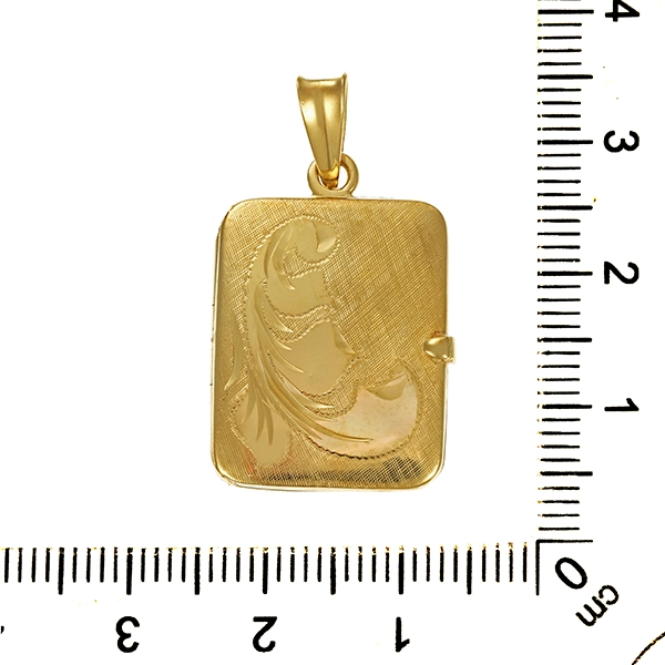 Anhänger, 14K, Gelbgold, Medaillon