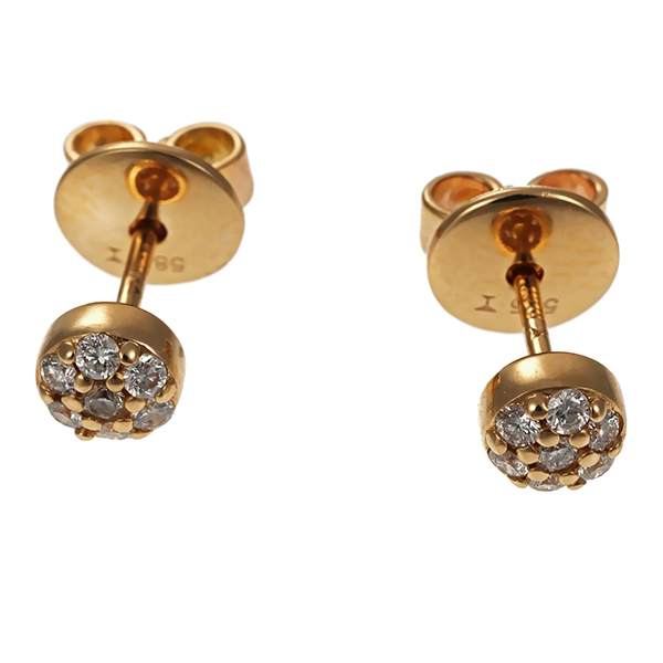 Ohrstecker, 14K, Gelbgold, Brillanten