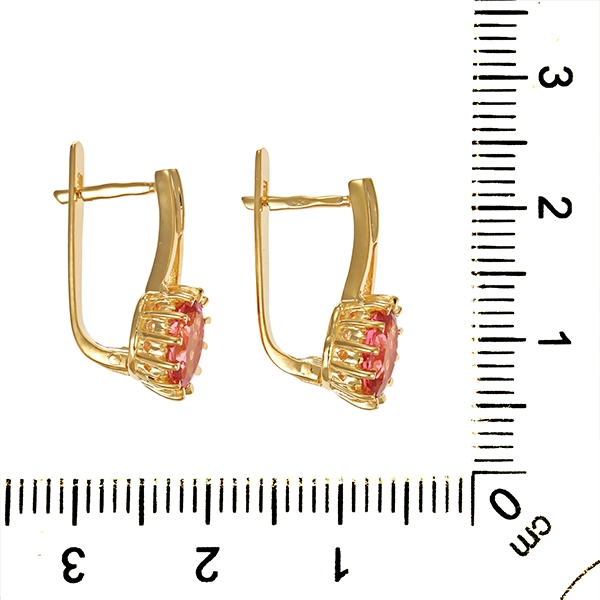 Ohrhänger, 14K, Gelbgold, Turmalin