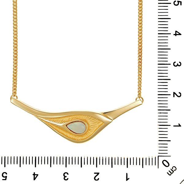 Collier, 8K, Gelbgold, Opal