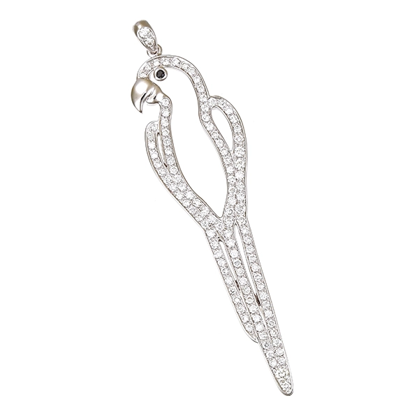 Anhänger, 18K, Weißgold, Brillanten 0,67 ct