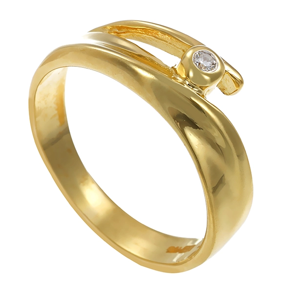 Brillantring, 14K, Gelbgold