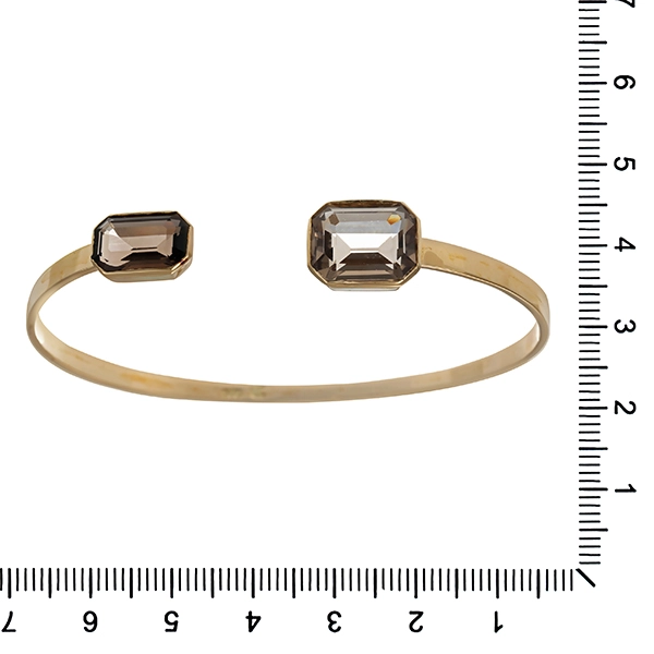 Armreif, 14K, Gelbgold, Quarz