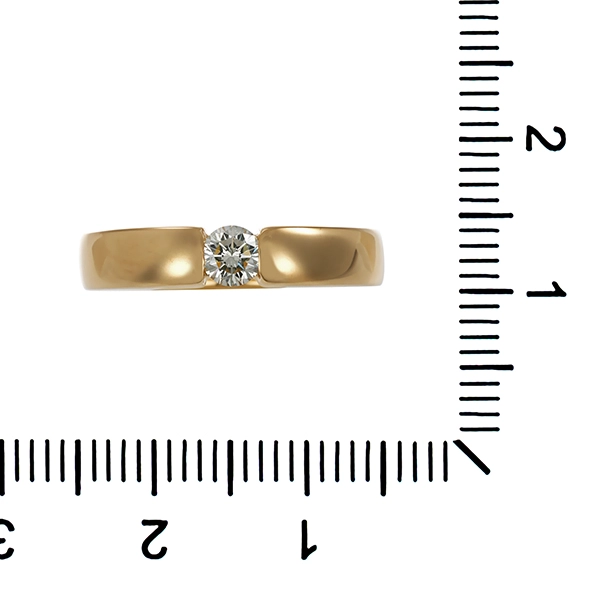 Brillantring, 14K, Gelbgold, 1 Brillant 0,20ct